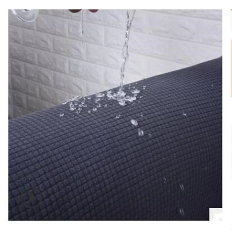 

1pc Black Plaid Waterproof Sofa Cover Fleece Elastic All-inclusive Thick Knitted Non-slip Sofa SlipCover Protecter 1/2/3/4 Seats