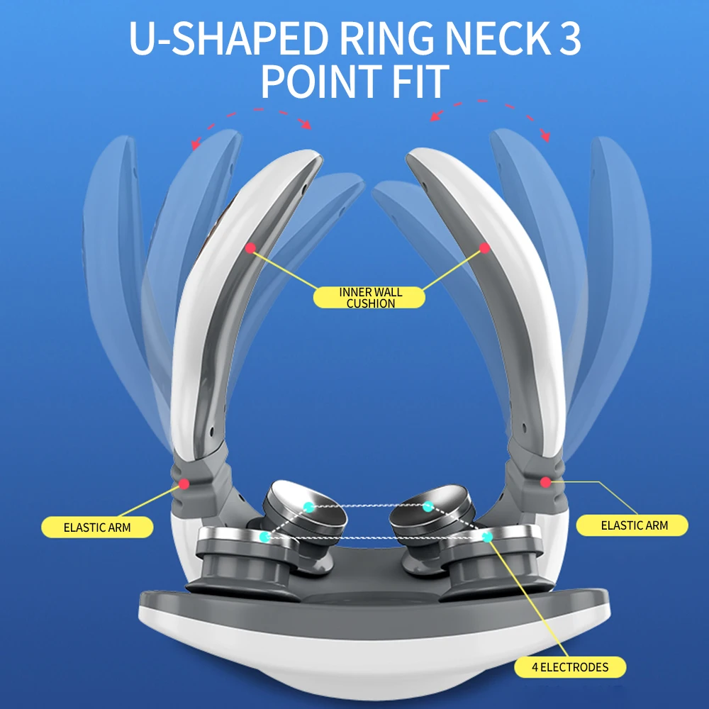

6 Heads Neck Massager Electric Hot Compress Pulse Shoulder Cervical Massager Heating Pain Relief Massage With Remote Control