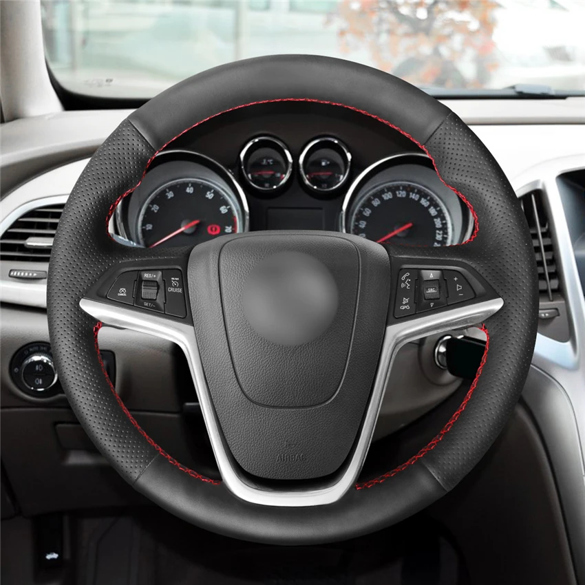 Чехол на руль MEWANT из черной искусственной кожи для Opel Mokka Insignia Astra (J) Meriva (B) Ampera Cascada