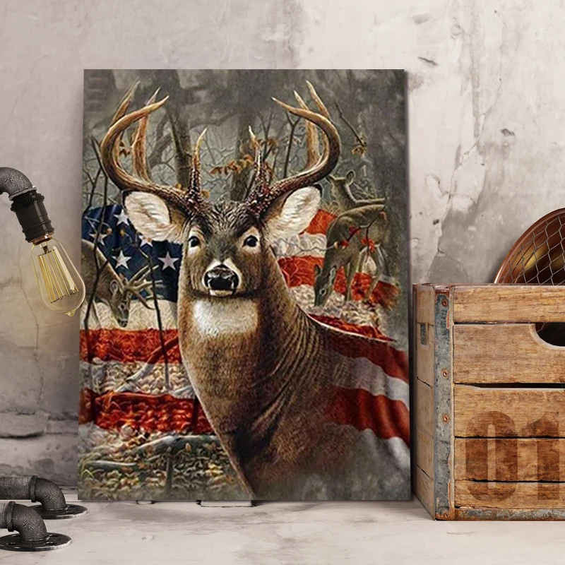 DIY Цифровая живопись Масляная картина олень животное маслом Художественная