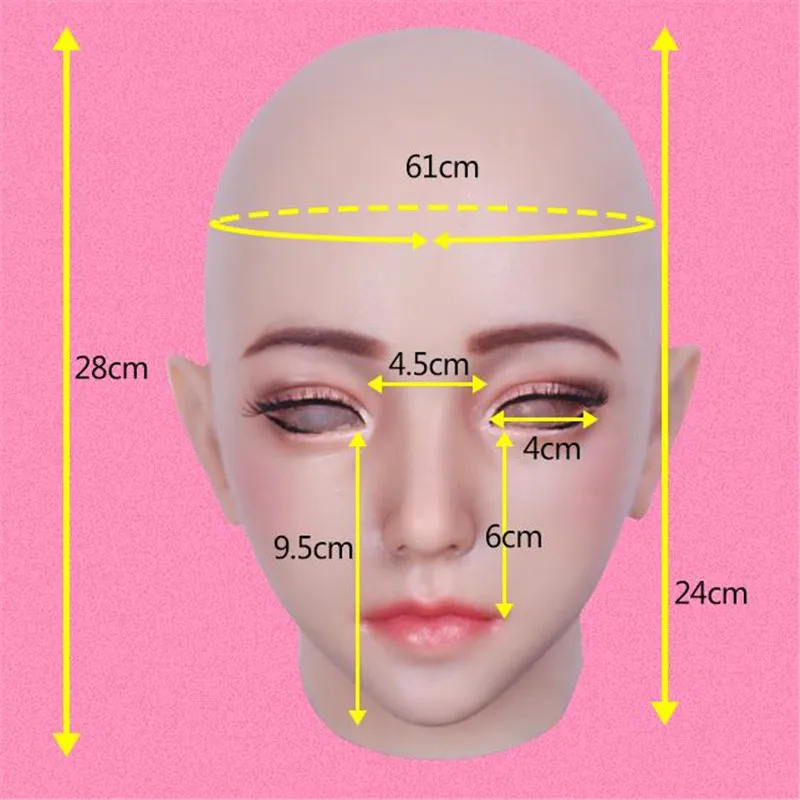 

Top Quality silicone crossdresser artificial Female mask realistic transgender latex sexy cosplay for male halloween face masks