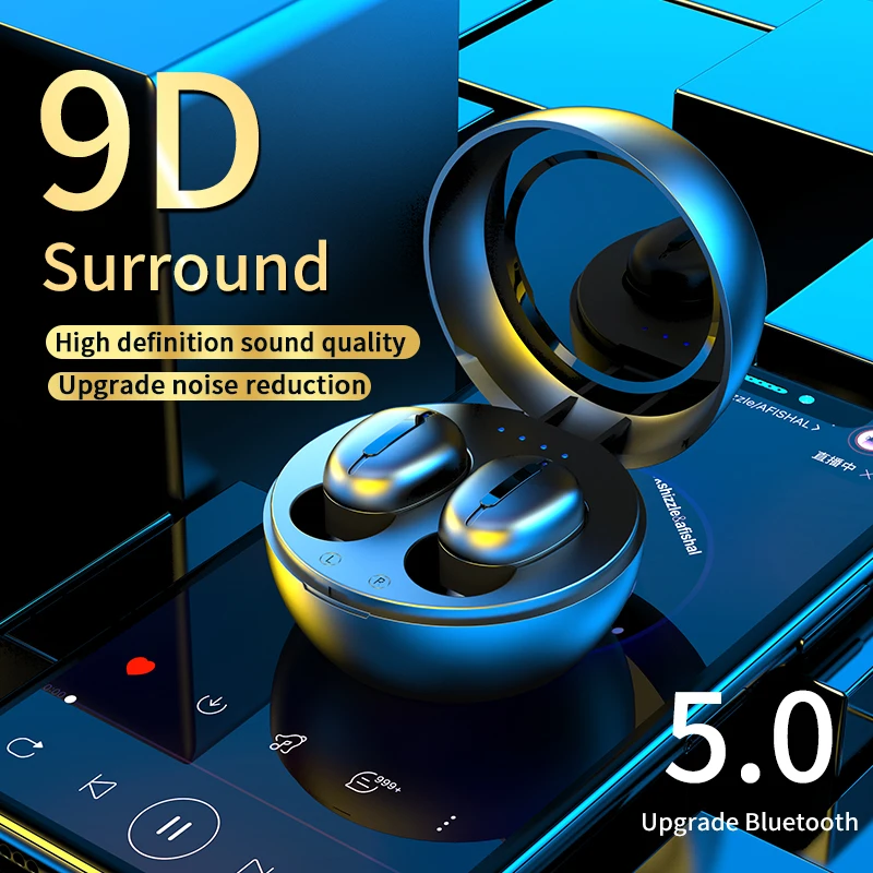 Taida Шум шумоподавления наушники вкладыши TWS Bluetooth 5 0 Беспроводной Наушники Hi Fi 9D с