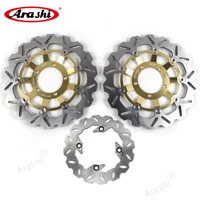 arashi 1 set 310 220 mm for daytona 675 2006 2012 full floating cnc front rear brake discs rotors 2007 2008 2009 2010 2011