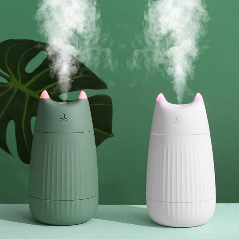 

200ml Cute Cat USB Humidifier For Home Ultrasonic Car Mist Maker with LED Night Lights Mini Office Desktop Air Purifier