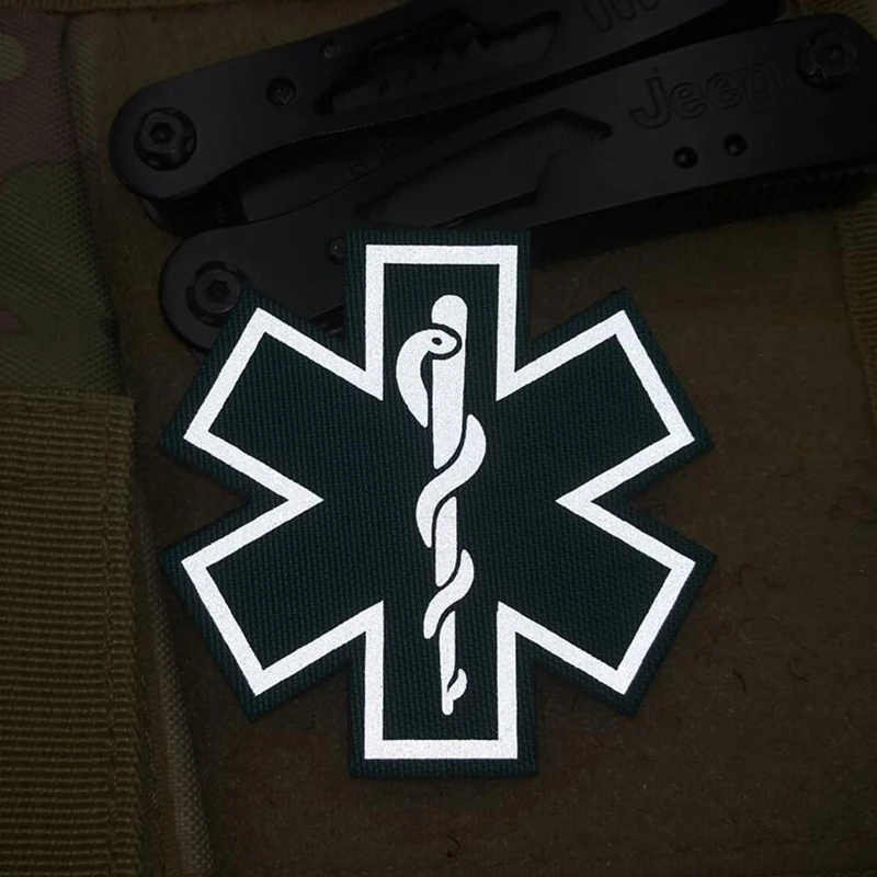 Нашивка с 3D вышивкой спасательная змея ИК глава армейский фанат армейская