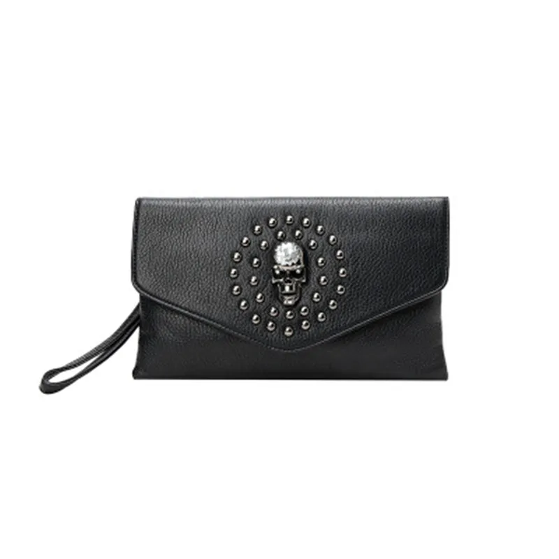

Women's Fashion Skull Day Clutch Waterproof PU Leather women Messenger Bag Skull Head Punk Envelope bag
