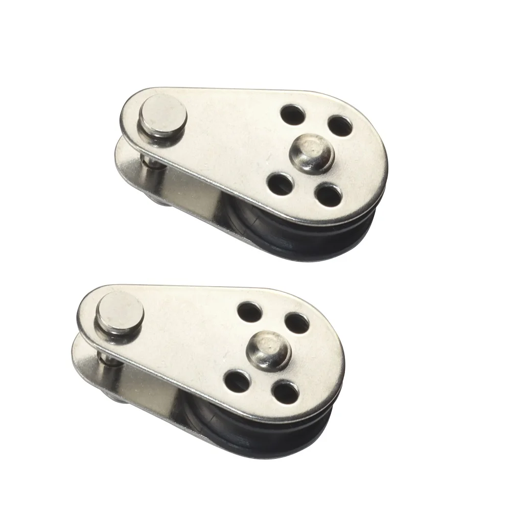 2 шт. 316 Нержавеющая сталь с фокусным расстоянием 25 мм проволочного каната шкивы