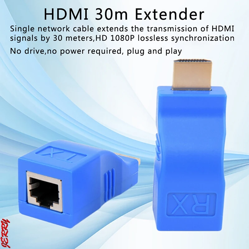 2 шт. удлинитель HDMI на RJ45 1080P с дальностью передачи до 30 м | Электроника