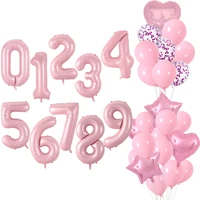 40inch blue number foil balloons 0 1 2 3 4 5 6 7 8 9 air inflatable ballon happy birthday party wedding decoration supplies