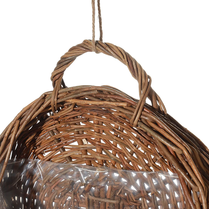 

1pc Wicker Rattan Hanging Baskets Plant Hanger Flower Basket Plant Pot Holder Home Wall Hanging Flowerpot Garden Decor