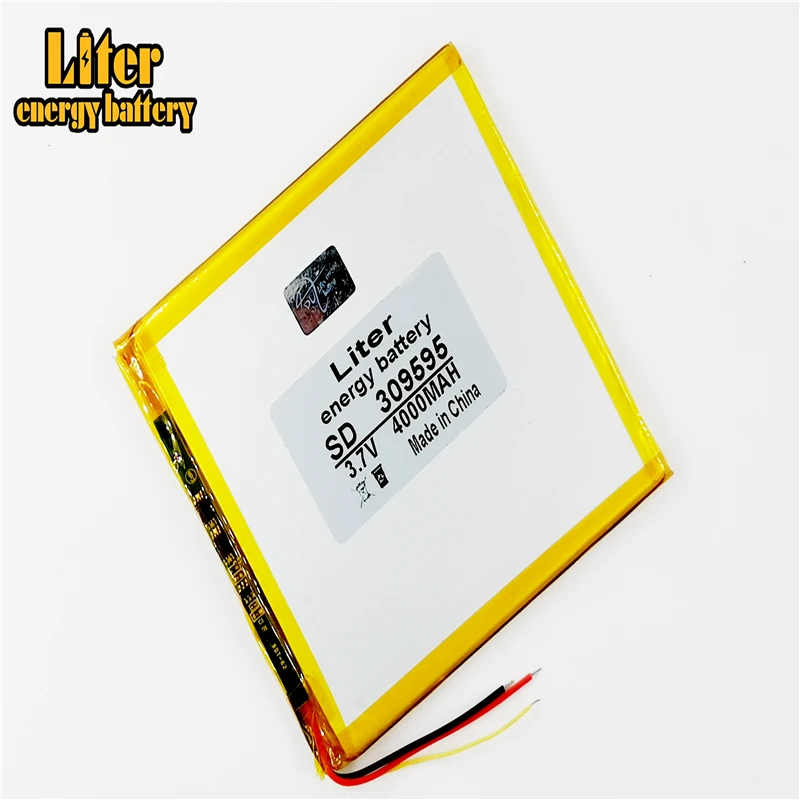 3 линии 309595 4000MAH 7 V литий ионный аккумулятор для планшетных ПК дюймов 8 9 планшетный