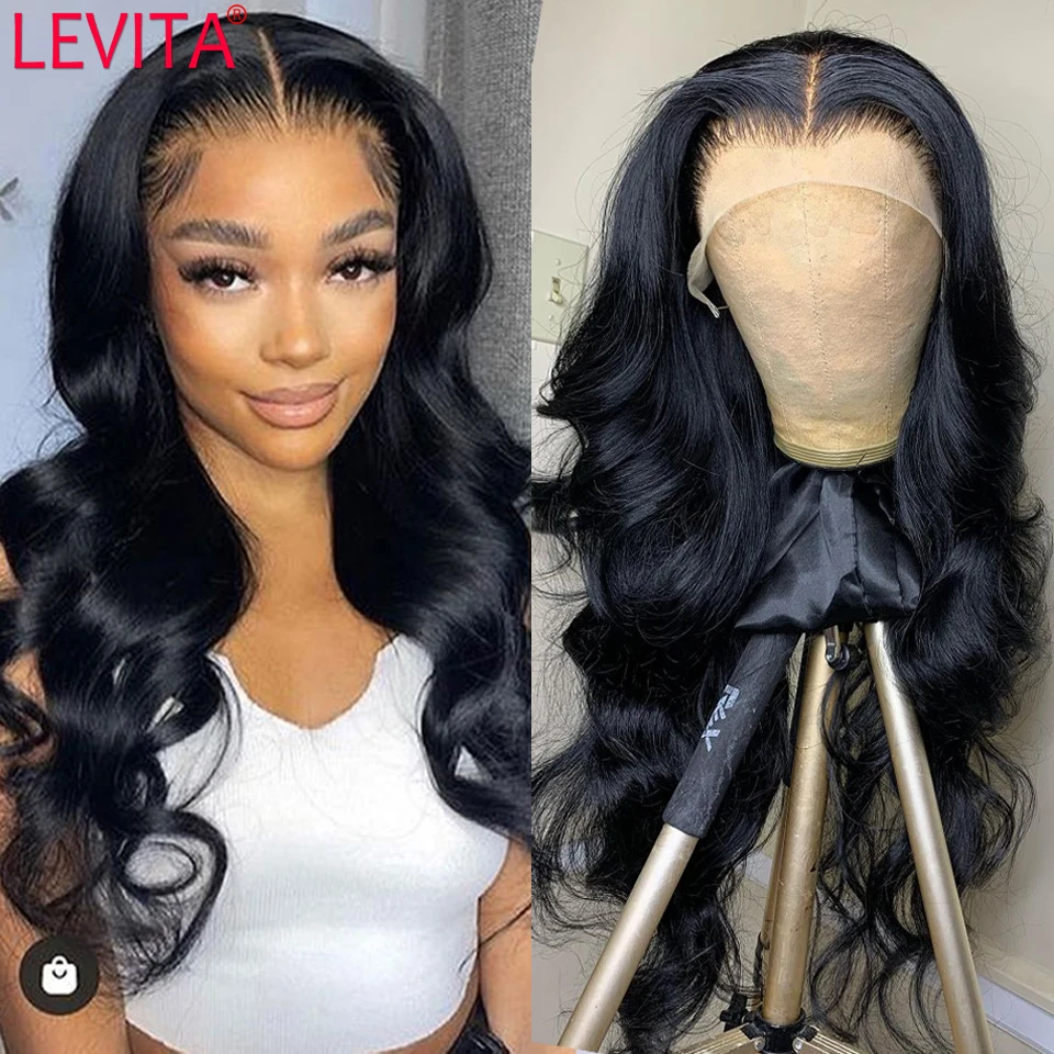 Glueless 30 Inch Body Wave Lace Front Wig PrePlucked Bodywave Closure Wig Brazilian T Part Lace Frontal Human Hair Wig For Women