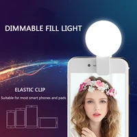 foleto 10pcs mini portable pocket selfie ring light rechargeable universal led phone fill lamp 3 levels brightness makeup light