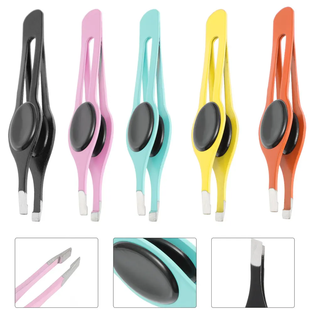 

5pcs Great Precision Tweezers Face Hair Remover Kit Stainless Steel Set