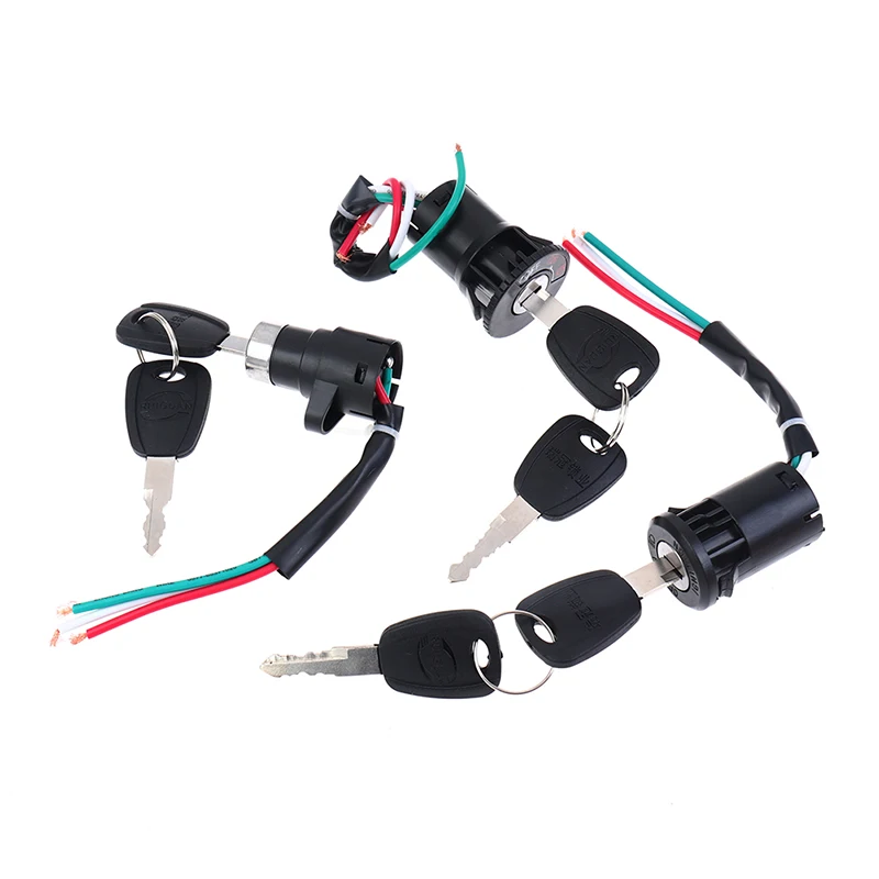 

High quality 1 SET Universal Motorcycle Motorbike Ignition Switch Key with Wire for Scooter Accessories