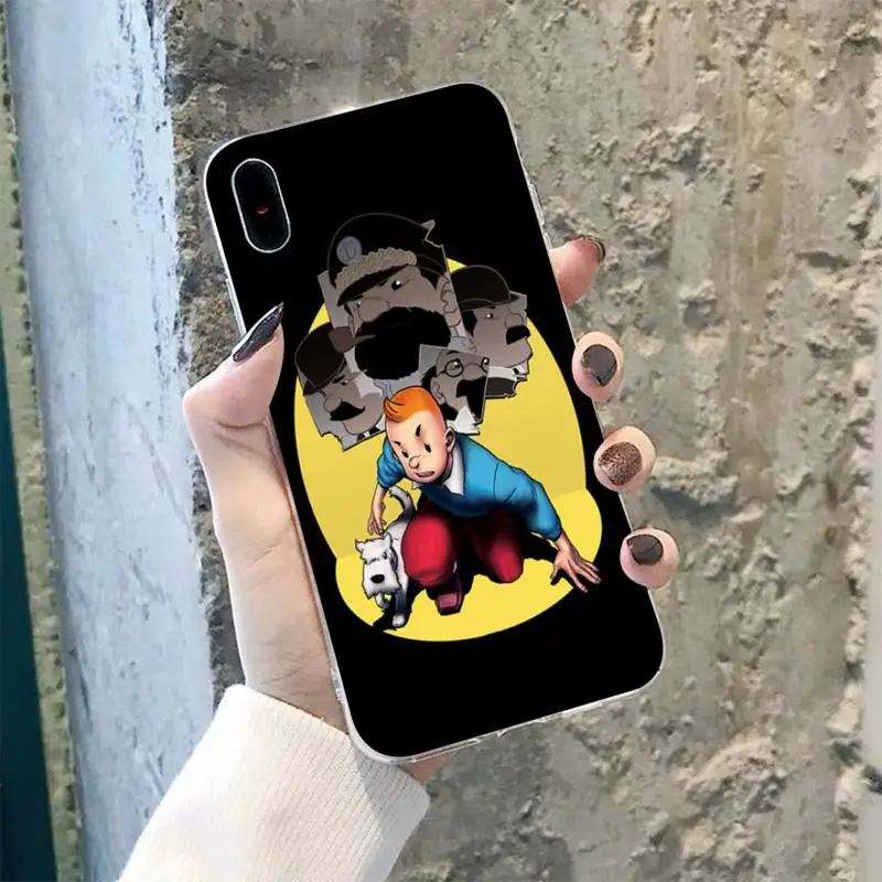 Милый телефонный чехол TOPLBPCS с изображением Приключений Тинтина украшенный