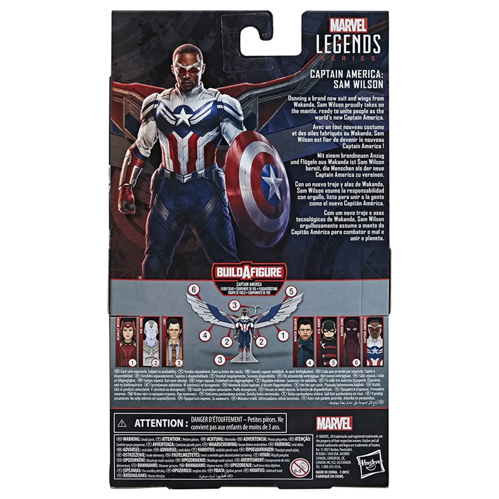 

Avengers Captain America: Sam Wilson Hasbro Marvel Legends Series 6-inch Action Figure Toy and 2 Accessories