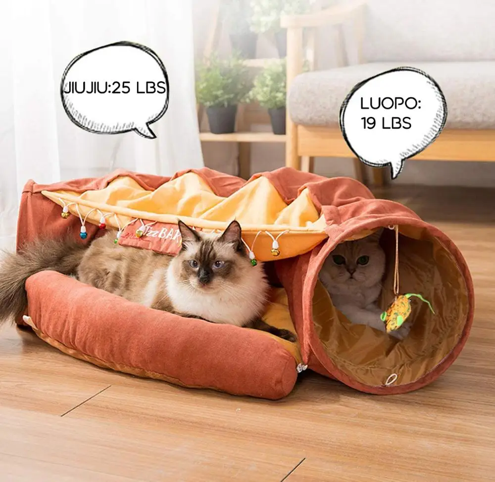 Складной Съемный туннель для кошек интерактивные игрушки домашних животных