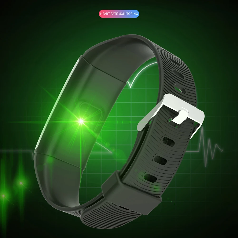 Смарт часы и фитнес браслет с Wristband Силикона крови Давление монитор трекер Bluetooth