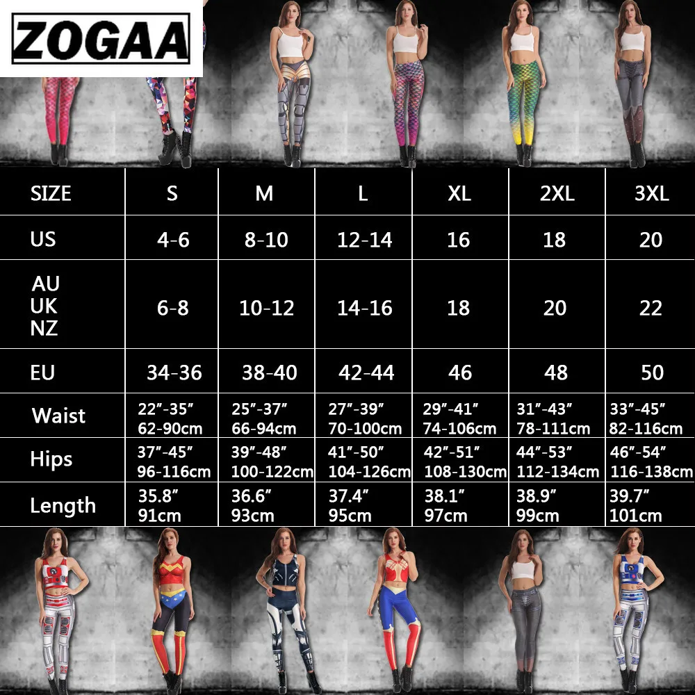 Женские леггинсы с принтом варварский череп ZOGAA черные лето 2019 | Женская одежда