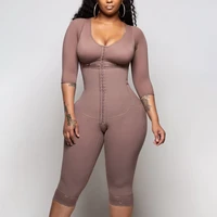 solid color shapewear new breasted one piece shapewear high compression faja bra waist trainer 2020