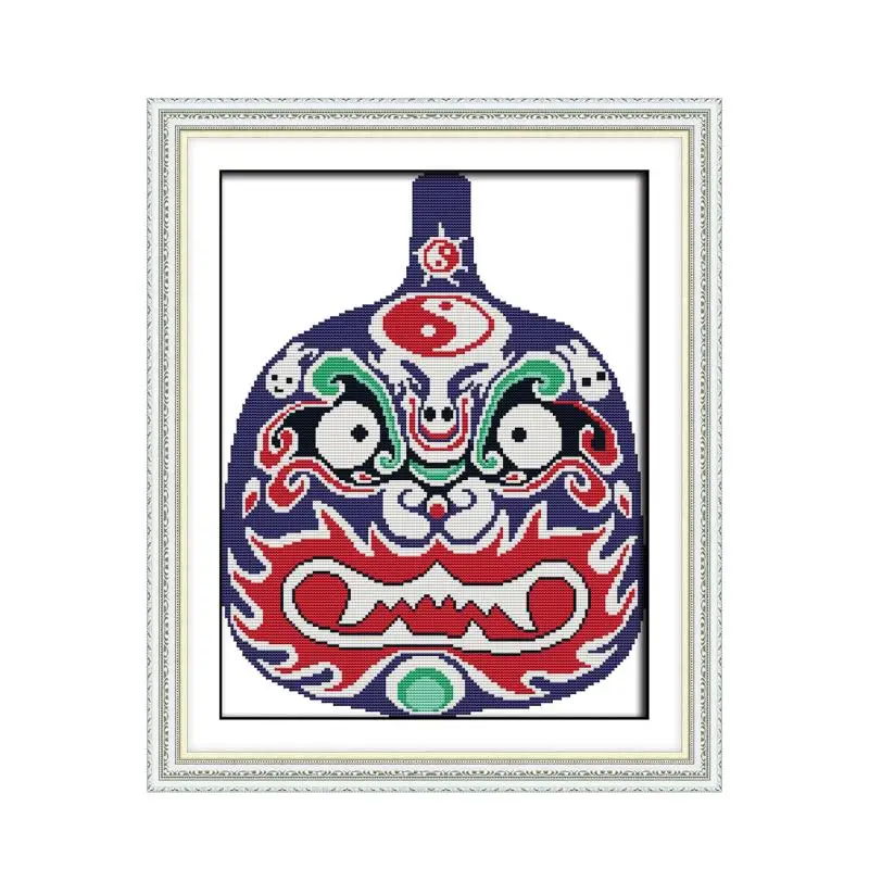 

National wind vase cross stitch kit aida 14ct 11ct count printed canvas stitches embroidery DIY handmade needlework