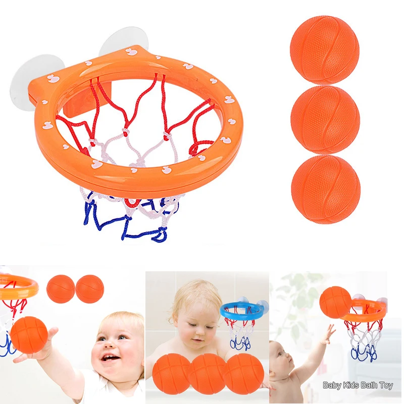 Детские игрушки баскетбольные обручи для ванной с 3 шариками игры в воду