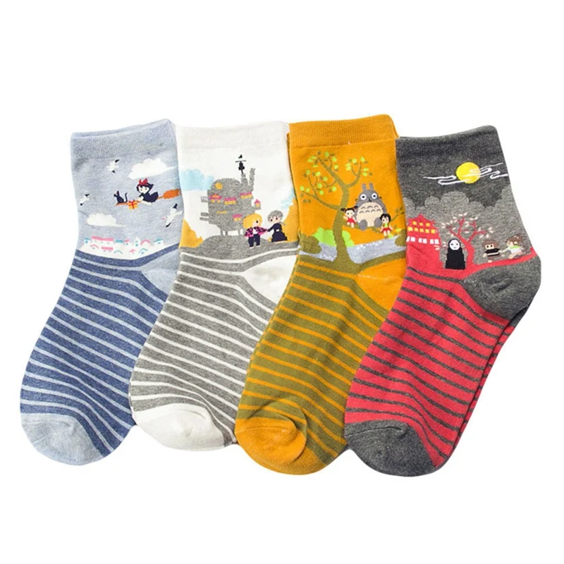 1 пара милые носки с рисунками из мультфильмов Унесенные призраками аниме Ghibli