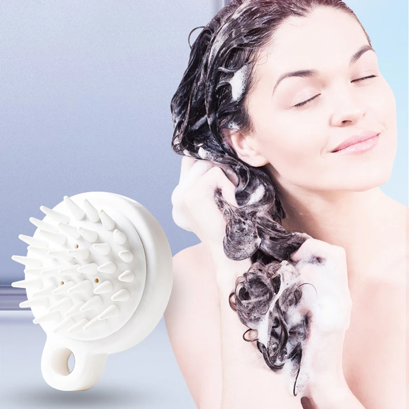 

Soft Silicone shampoo scalp massager shampoo massage comb bath massage brush scalp massager hair shower brush comb care tool NEW