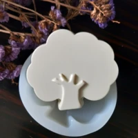 qt0202 przy mold silicone tree soap molds gypsum chocolate candle mold fondant mould tree clay resin silicone rubber