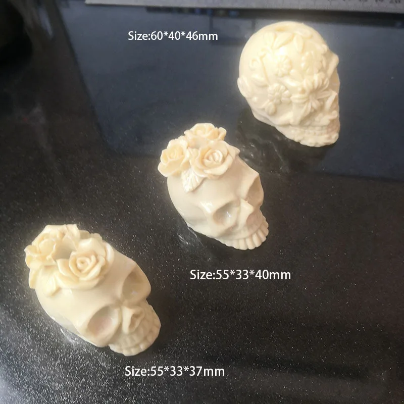 

Flower Arrangement Decoration Skull Head Silicone Mold Aromatherapy Stone Decoration Homemade Handicraft Gift Cake Pastry Tool