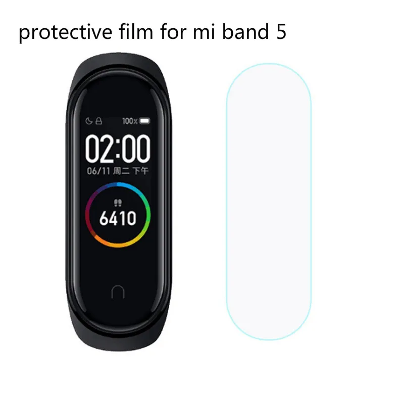 

3Pcs Hydrogel Protective Tempered Film for Xiaomi Mi Band 5 Protection Film Full Screen Permeability Film HD Explosion
