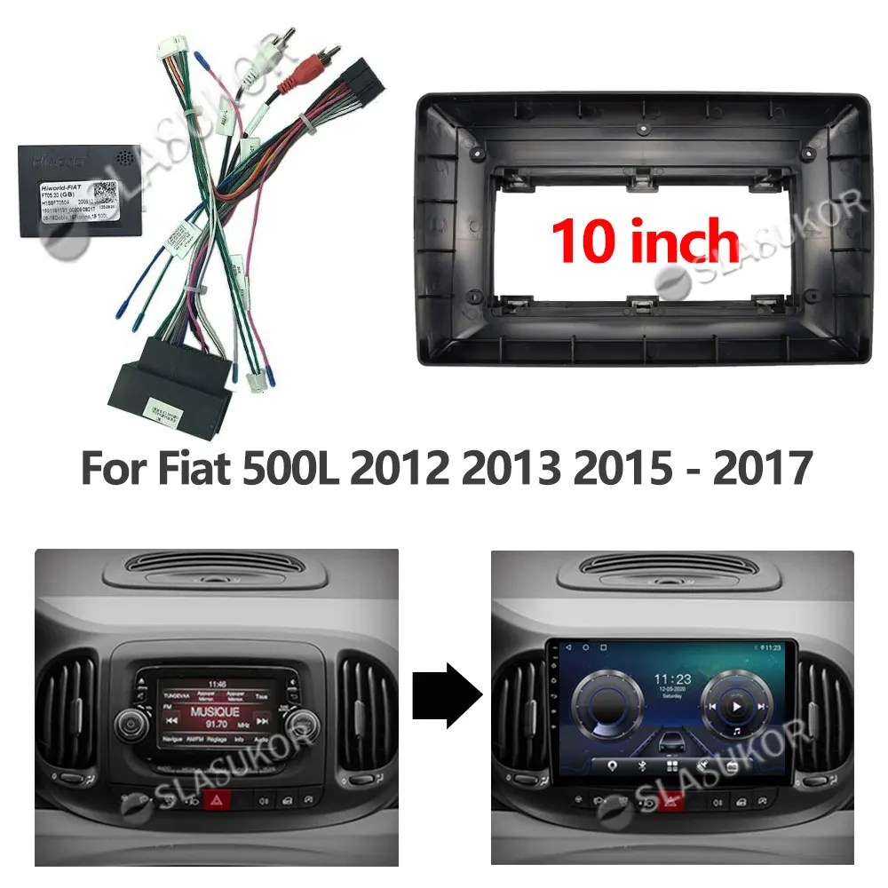 10-дюймовый Android-радиоприемник для Fiat doблога 500L 2012 - 2017 Egea кабель и canbus Avanza Rush Power