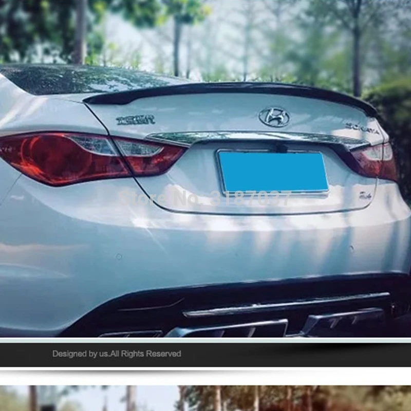 For Hyundai Sonata 8 Spoiler 2011-2013 ABS Plastic Unpainted Color Rear Roof Wing Trunk Lip Boot Cover Car Styling | Автомобили и