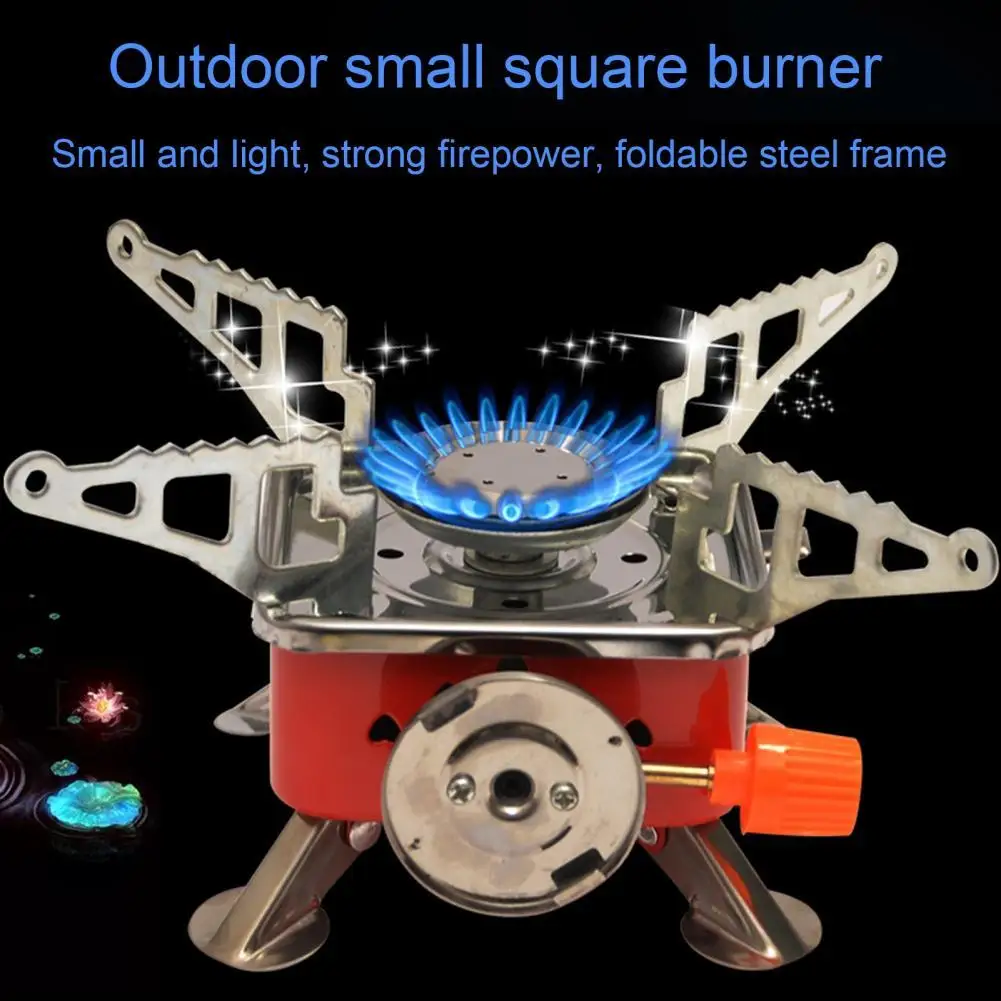 

Mini Camping Stove Card Type Picnic Boiling Water Cooker 2800W Aluminum Electronic Ignition Folding Gas Furnace For 3-5 People