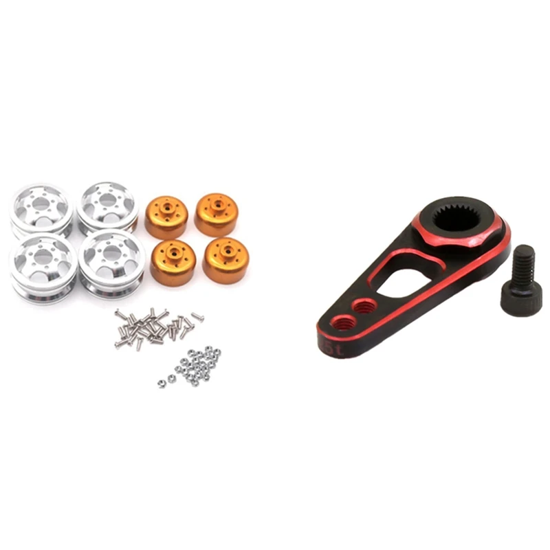 

Обод колеса комплект подшипник ступицы колеса для WPL B1 B-1 B14 B-14 B16 & двойное отверстие 25T усилитель руля Arm для осевой SCX10 90046