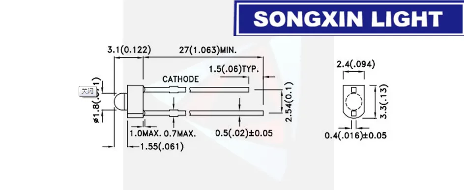 100 шт. 1 8 мм Светодиодные диодсветильник в ассортименте комплект зеленых синих