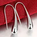 Оптовая цена, Простые Модные женские серьги из серебра 925 пробы высокого качества - фото
