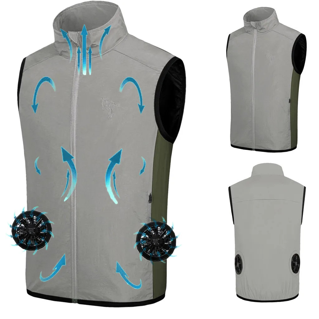 Топ на бретельках для kancoold Мужская Летняя Повседневная куртка с вентилятором и