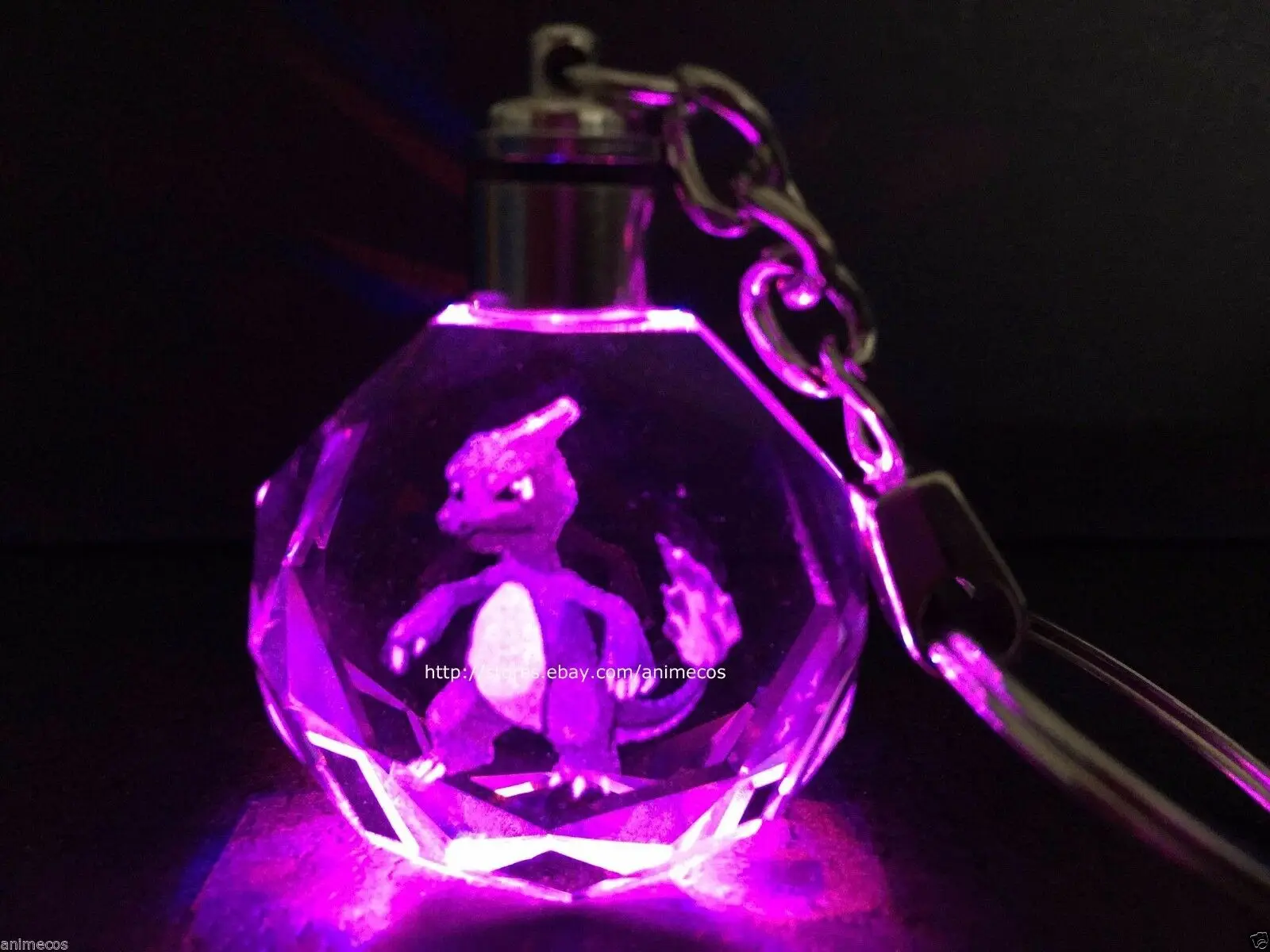 Аниме покемон косплей XY Charizard карманный монстр брелок со светодиодной лампой