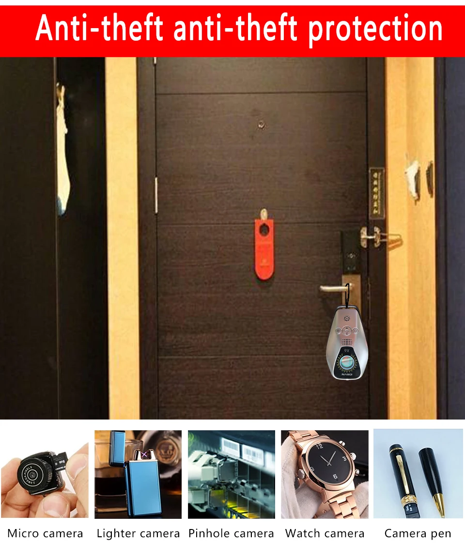 

Spy Thing Gadget Detector Finder Anti Mini Bug Hidden Camera Wireless GMS GPS Locator Signal Bug Scanner Anti-Thief Cam Detector