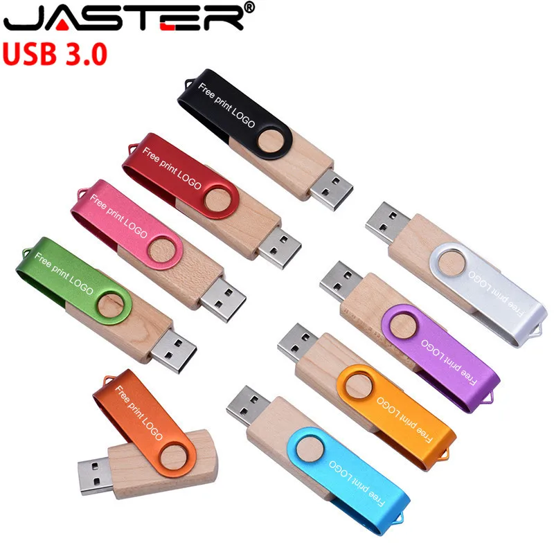 Деревянный вращающийся USB + флип накопитель JASTER флэш 3 0 64 ГБ 32 16 8 карта памяти
