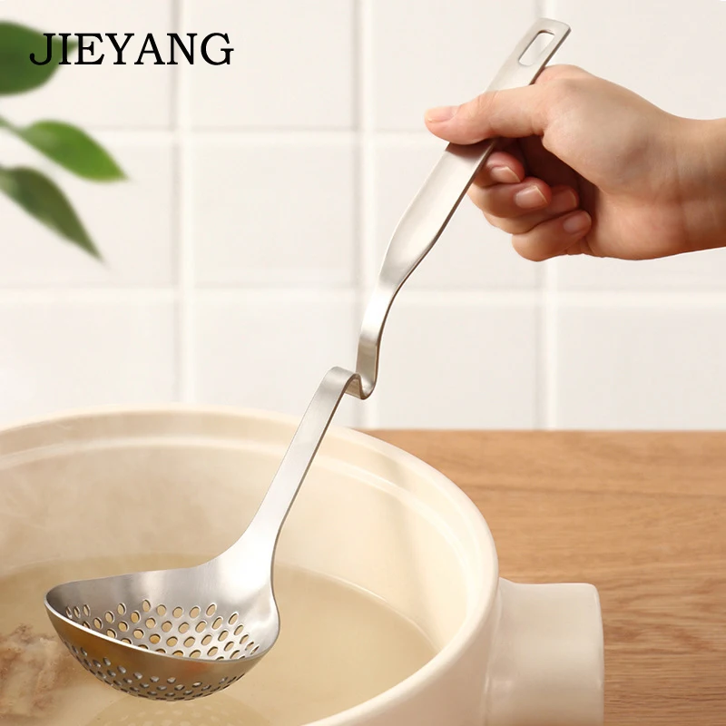 Прочная портативная большая ложка может висеть из нержавеющей стали