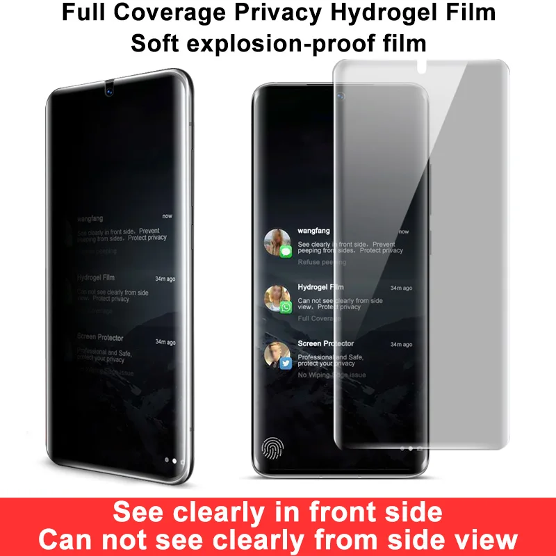 

IMAK конфиденциальная защита, гладкая Гидрогелевая пленка для Meizu 18, Защита экрана для MEIZU 18 Pro, Антибликовая