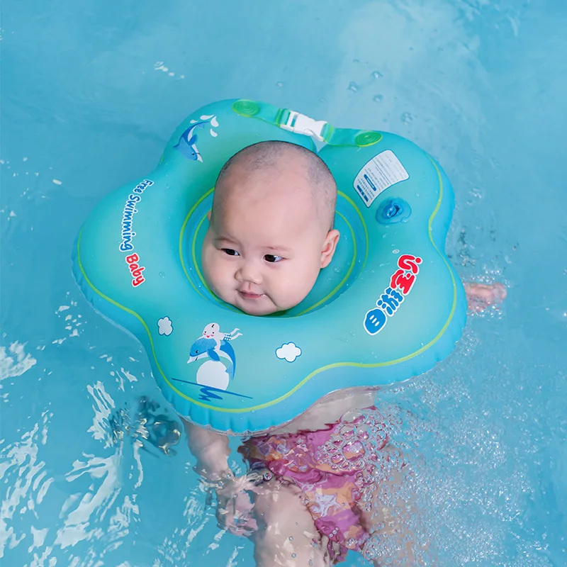 

1-8 Months Baby Infant Swimming Neck Ring Float Flower Floats For Baby Swim Life Buoy Cycle Swim Ring Float Collar With Gripper
