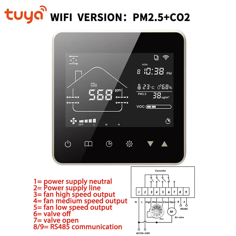 

Датчик температуры влажности и CO2 PM2.5