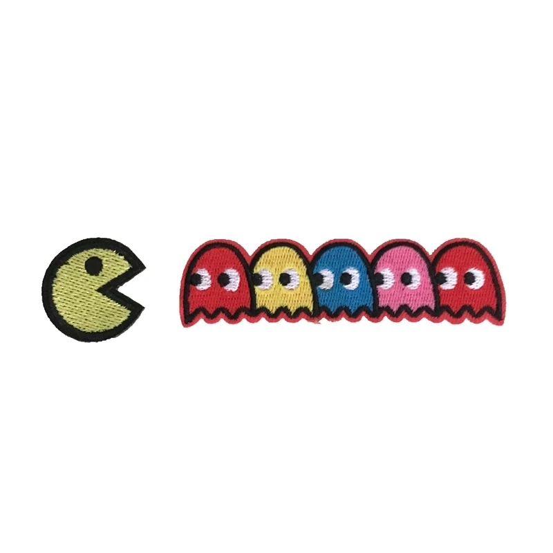 ЗАБАВНЫЕ РЕТРО-нашивки с вышивкой Pacman 4 s | Дом и сад