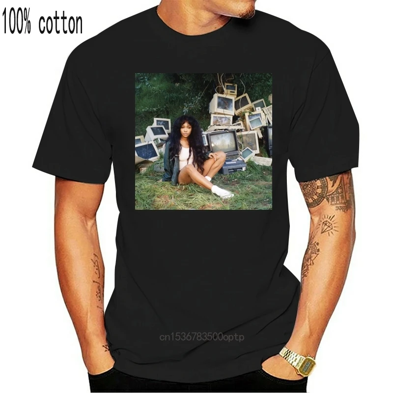 

New Sza Ctrl Print T-shirt Men Summer Short Sleeve O-neck T Shirt Hip Hop Tees Tops Harajuku Streetwear