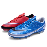 new blue red mens cheap soccer shoes kids boy girls football shoes sneakers turf futsal shoes men non slip agtf soccer cleats