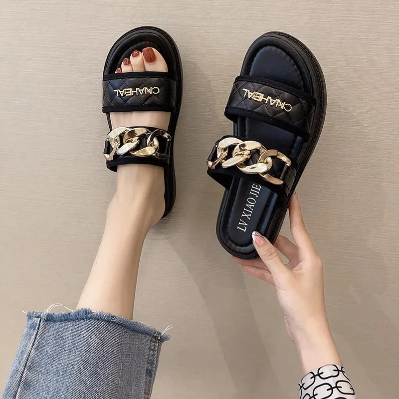 

Women Slippers Summer Fashion Female Soft Slippers Outdoor Women's Beach Platform Sandals Zapatillas Casa Mujer